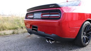 Dodge Challenger Performance Exhaust - Dual Rear Exit - CORSA Performance - Cat Back Sport, 3.5in Polished Tips - Polished - `15-`23
